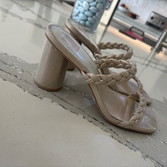 Dolce Vita Women's Braided Heels/Mule - Gold - Picture 6 of 8